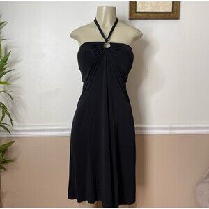 Tommy Bahama Women’s Y2K Vintage Keyhole V-Neck Halter Dress